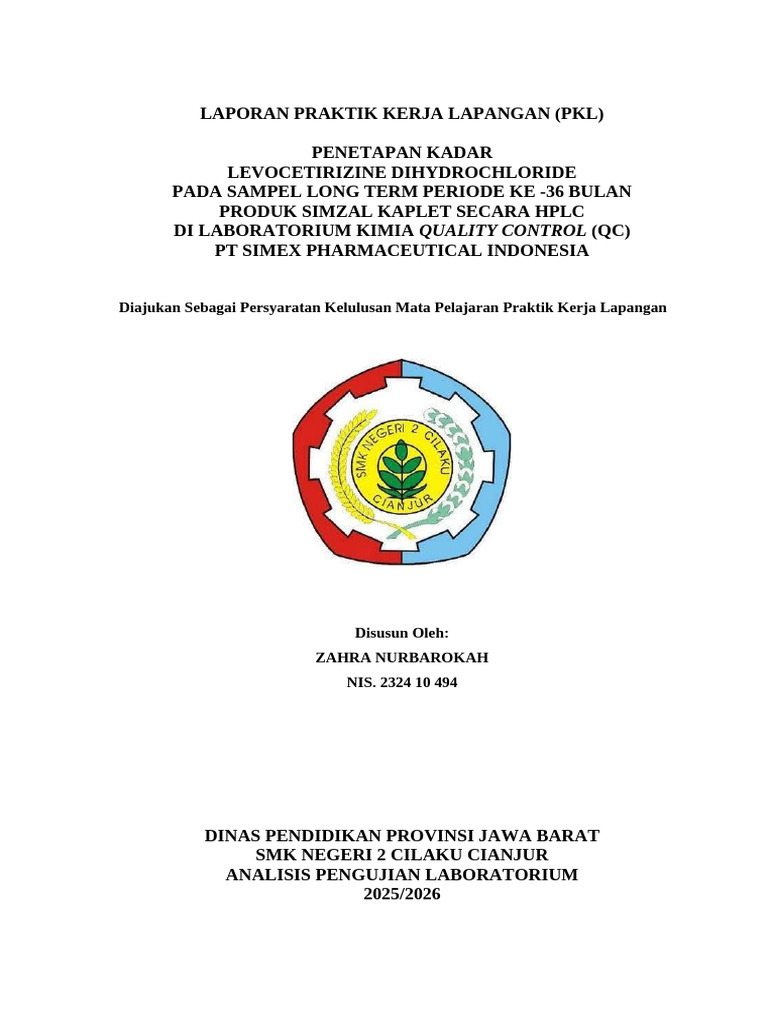 Analisis Levocetirizine HPLC 36 Bulan | PDF