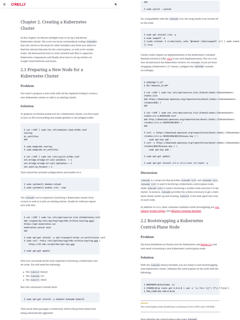 Setting Up a Kubernetes Cluster Guide | PDF | Computer Cluster ...