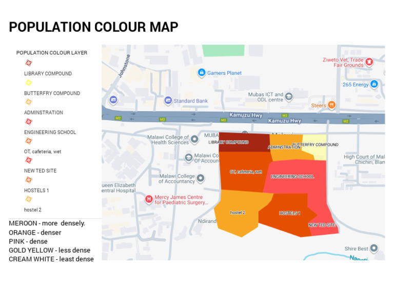 Population Density Color Map Guide | PDF
