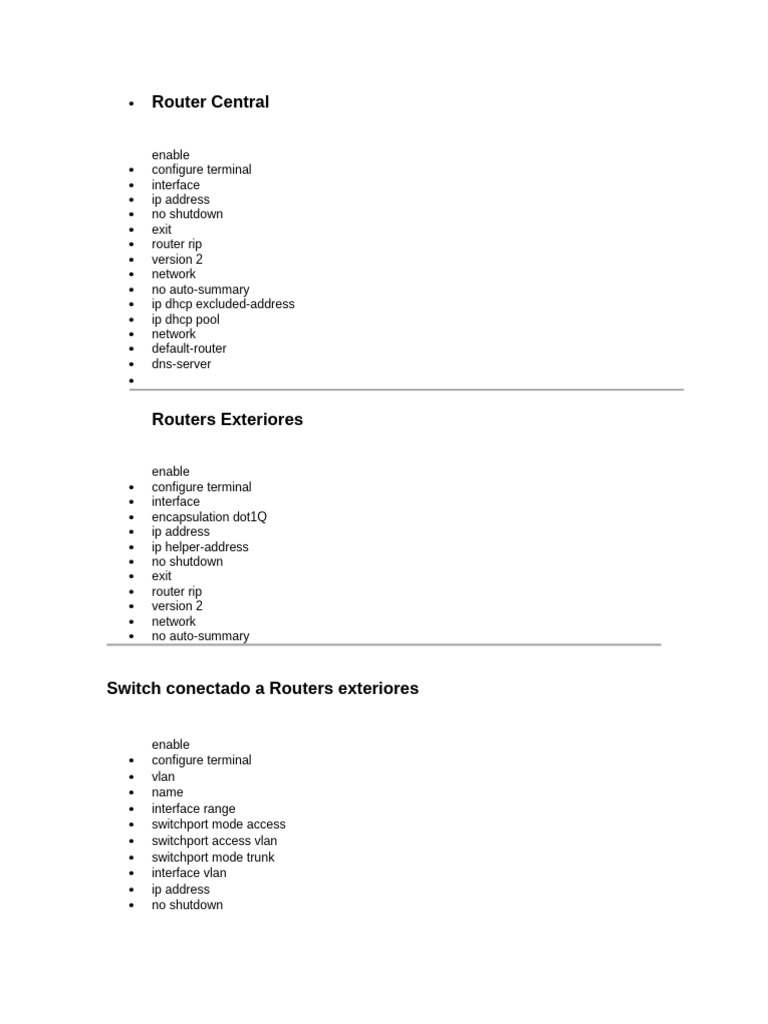 Router and Switch Configuration Guide | PDF