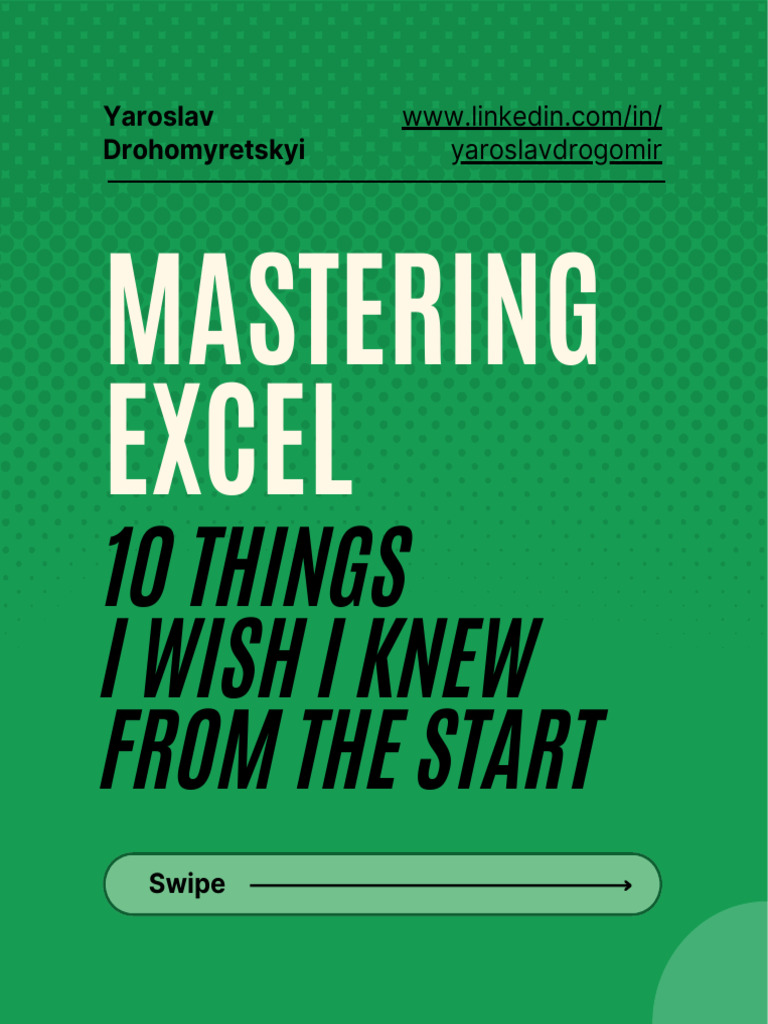 Mastering Excel | PDF | Microsoft Excel | Spreadsheet
