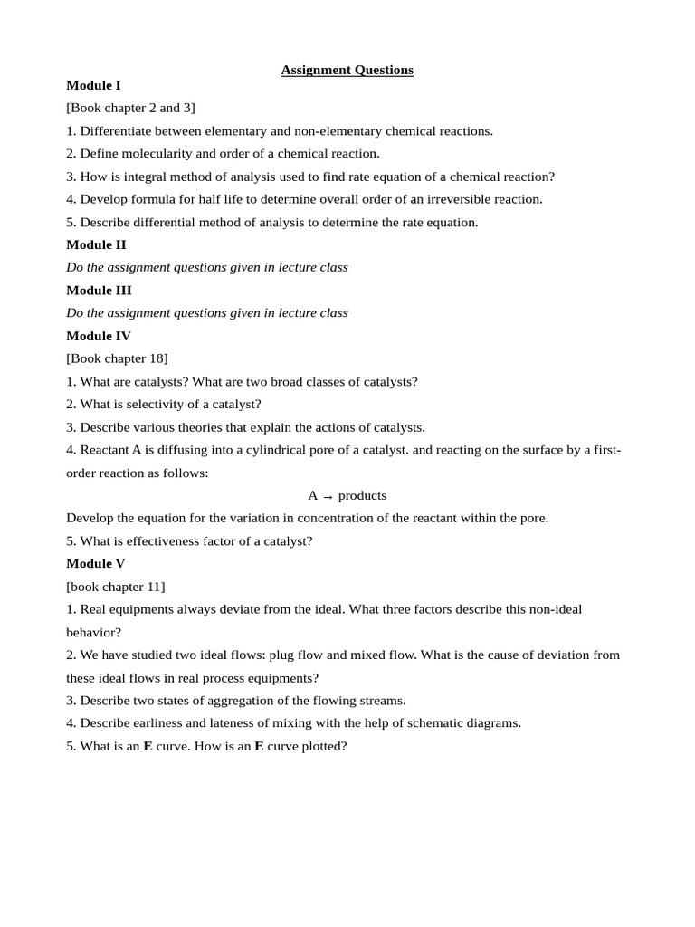 Assignment Questions CRE | PDF