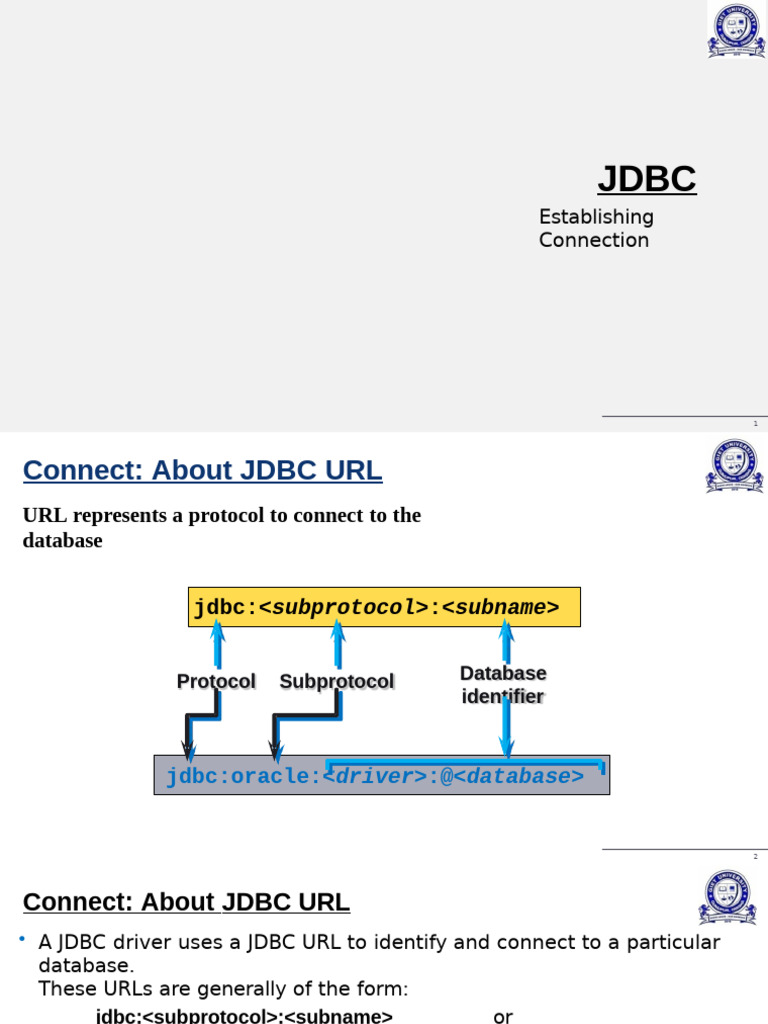 JDBC Connection Guide and Examples | PDF | Computing | Data Management