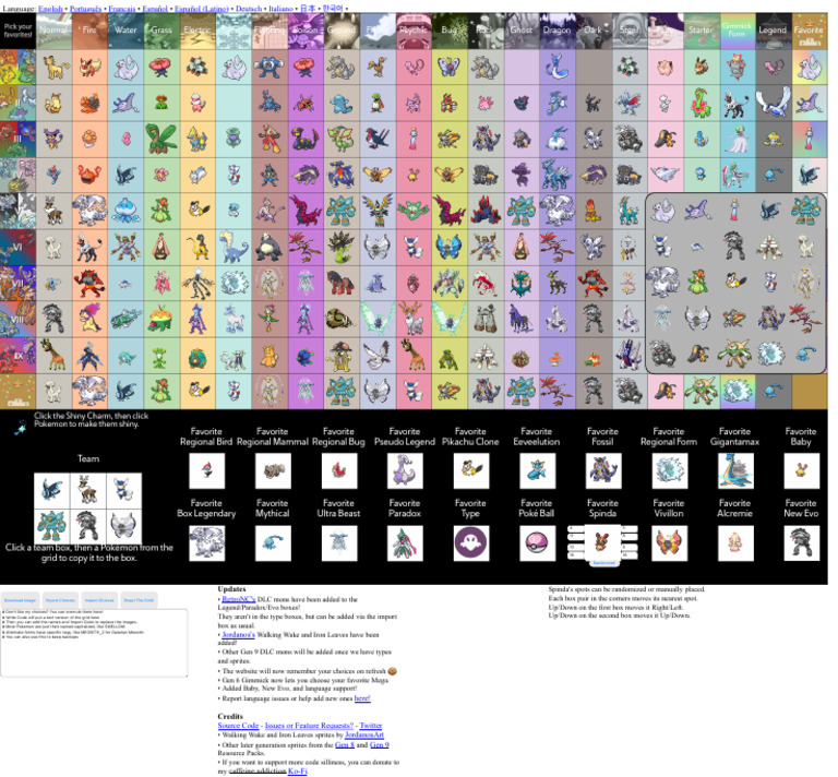 Ultimate Favorite Pokemon Picker | PDF | Pokémon | Video Games