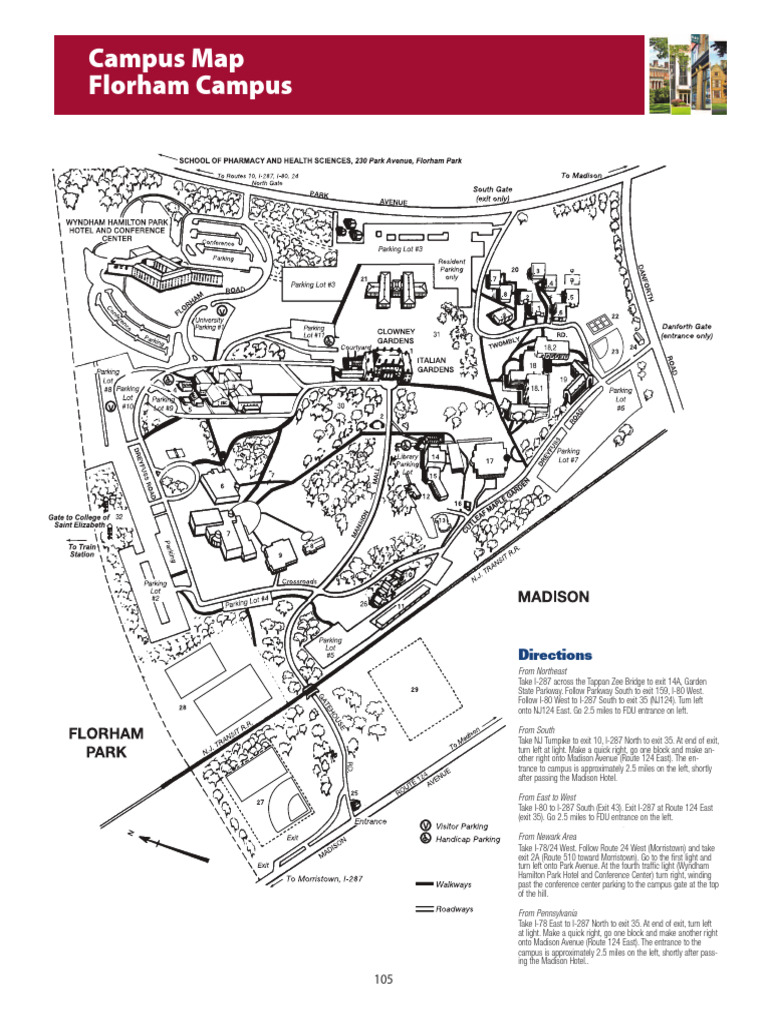 FDU Florham Campus Directions Guide | PDF