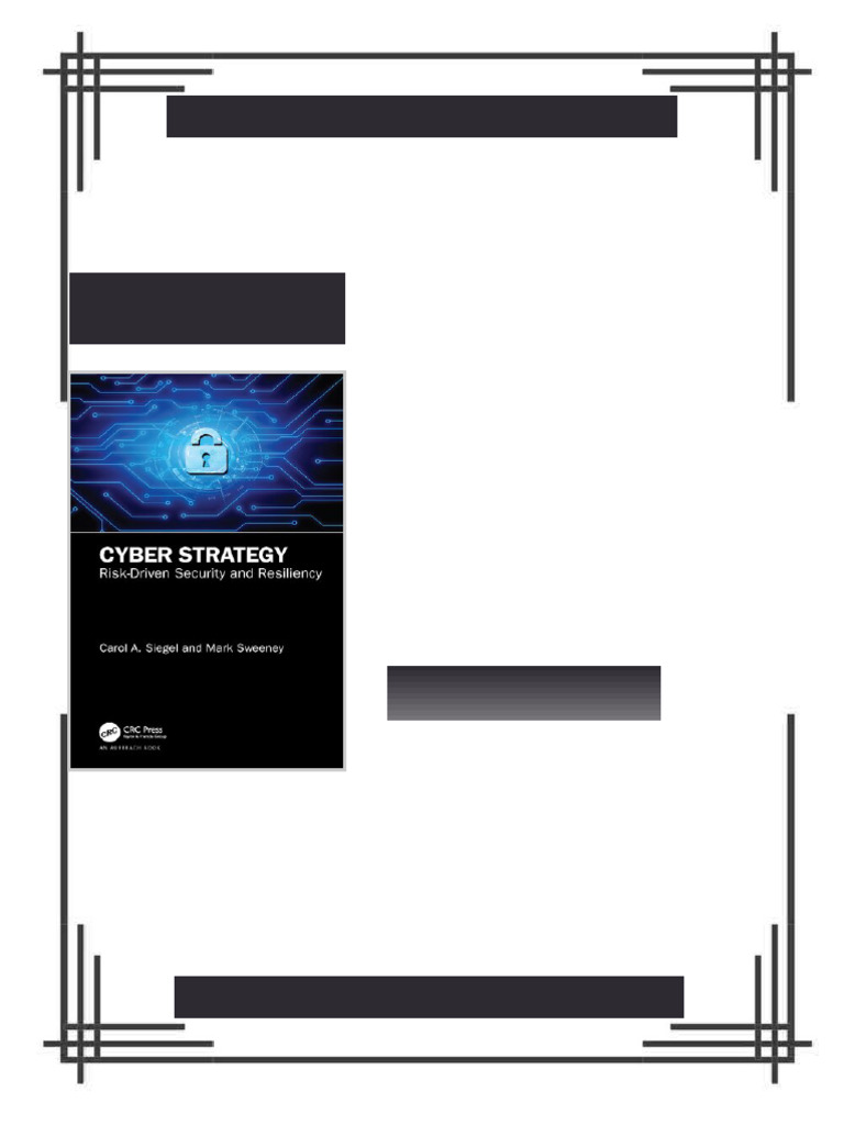 Cyber Strategy: Risk-Driven Security and Resiliency 1st Edition Carol A ...