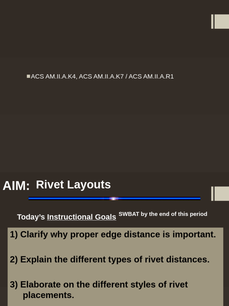 Understanding Rivet Distances and Layouts | PDF
