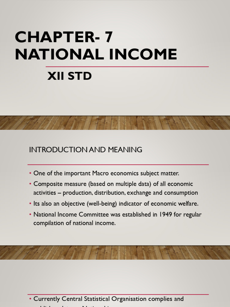 National Income 1 1 | PDF | Measures Of National Income And Output | Income