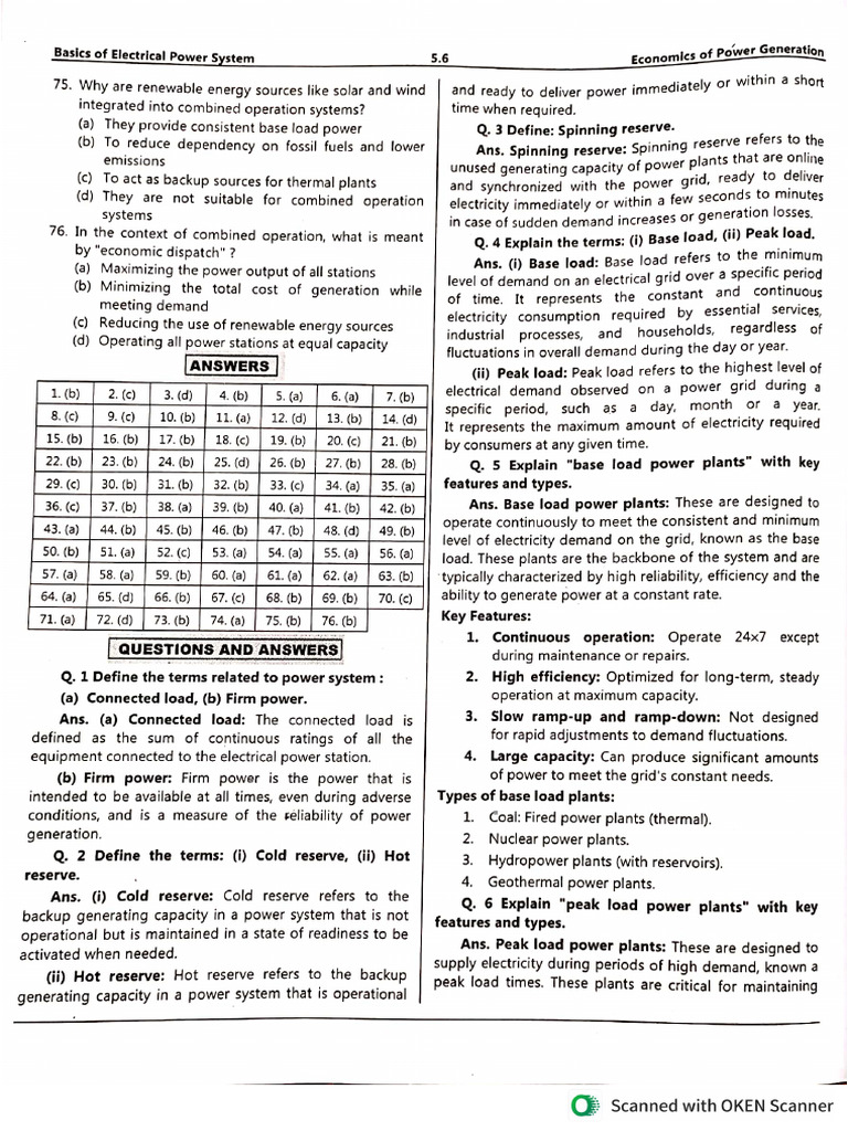 Economics of Power Generation | PDF