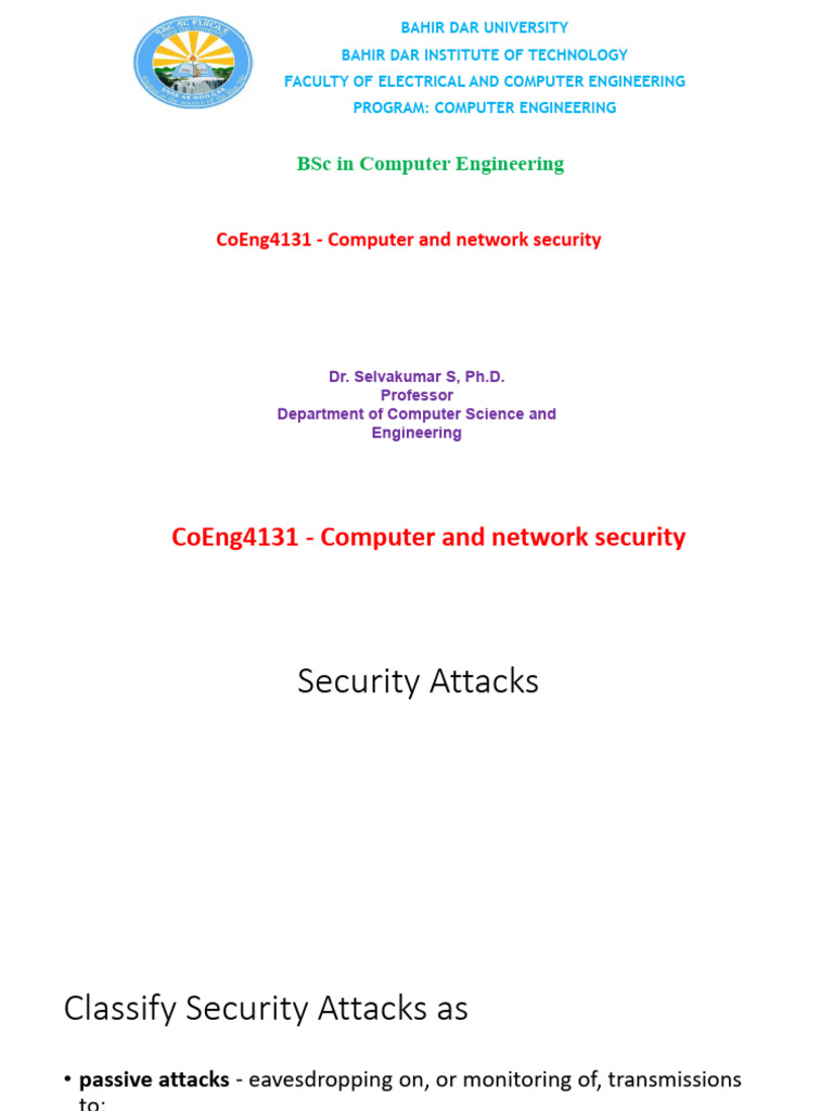 Computer Network Security Overview | PDF | Denial Of Service Attack ...
