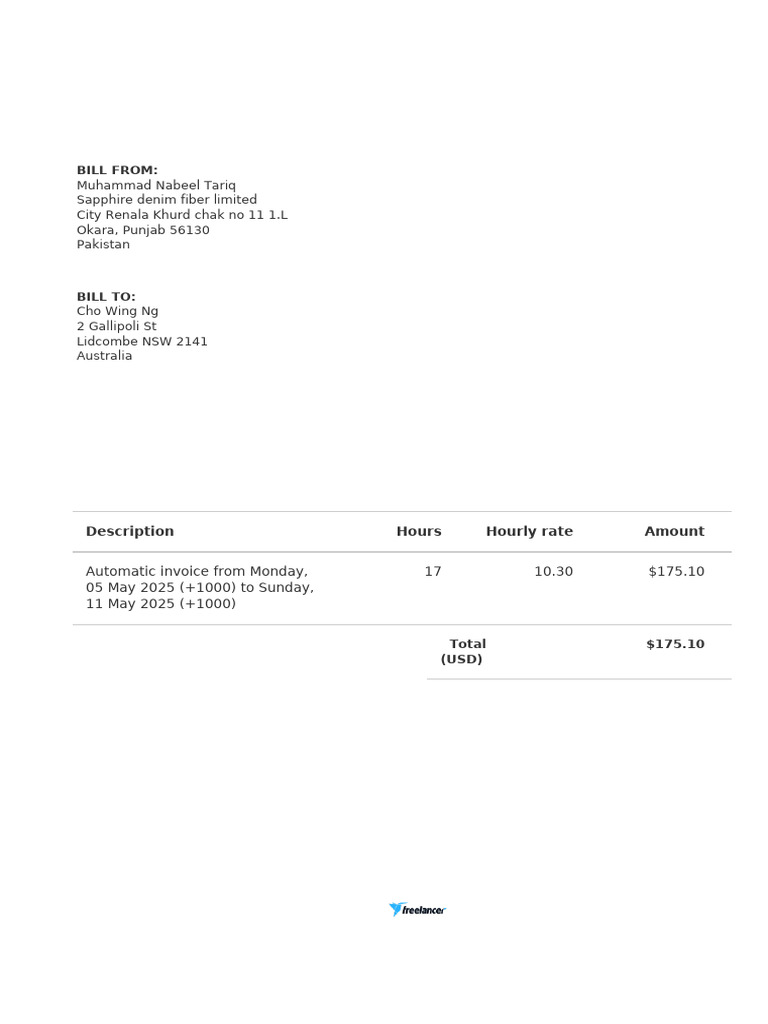 Invoice for Milestone 180474911 | PDF