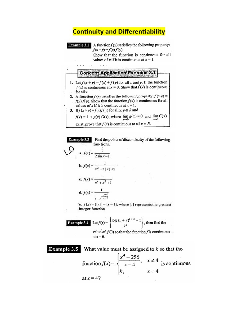 Continuity vs. Differentiability Explained | PDF