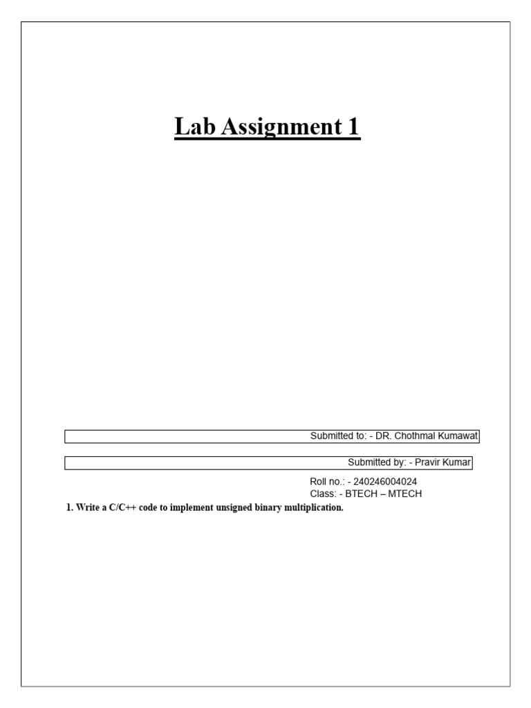 COM Assignment1 | PDF