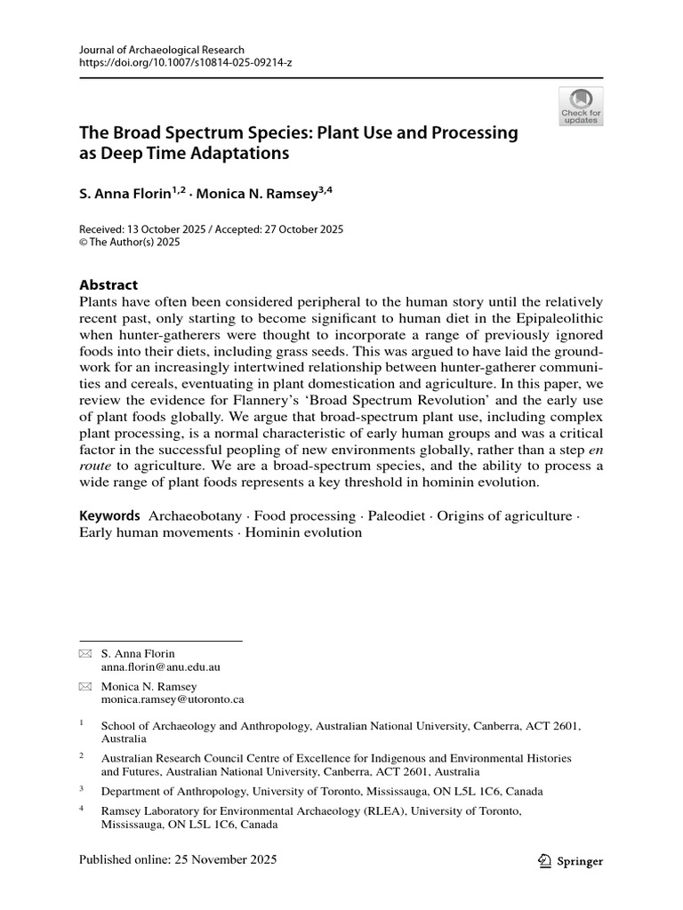 FlorinRamsey2025-The Broad Spectrum Species - Plant Use and Processing ...