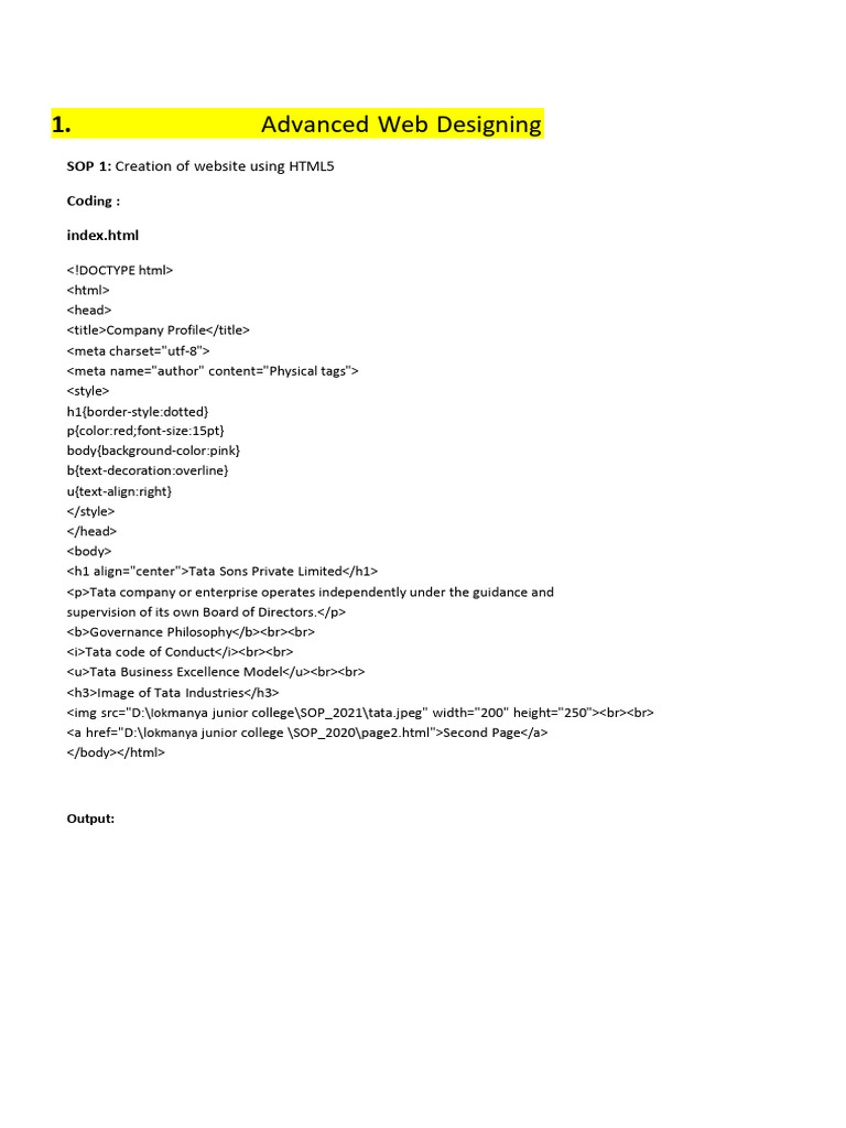 HTML5 Website Creation Guide | PDF | World Wide Web | Internet & Web