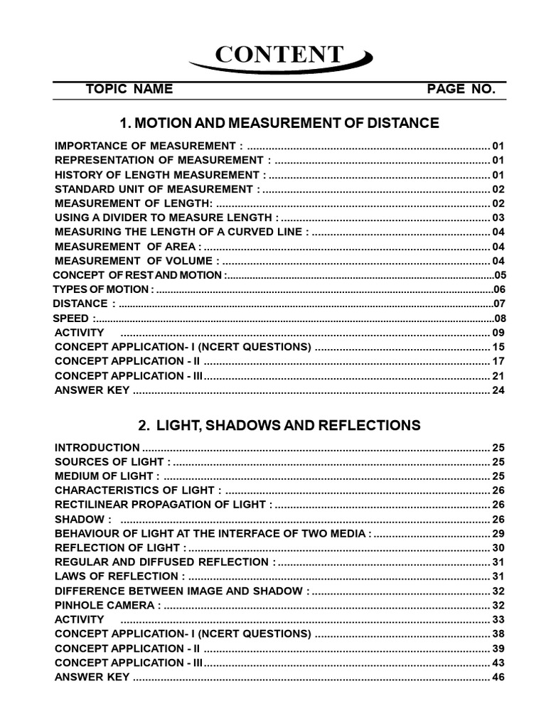 6th - Phy Complete Book | PDF | Volume | Length