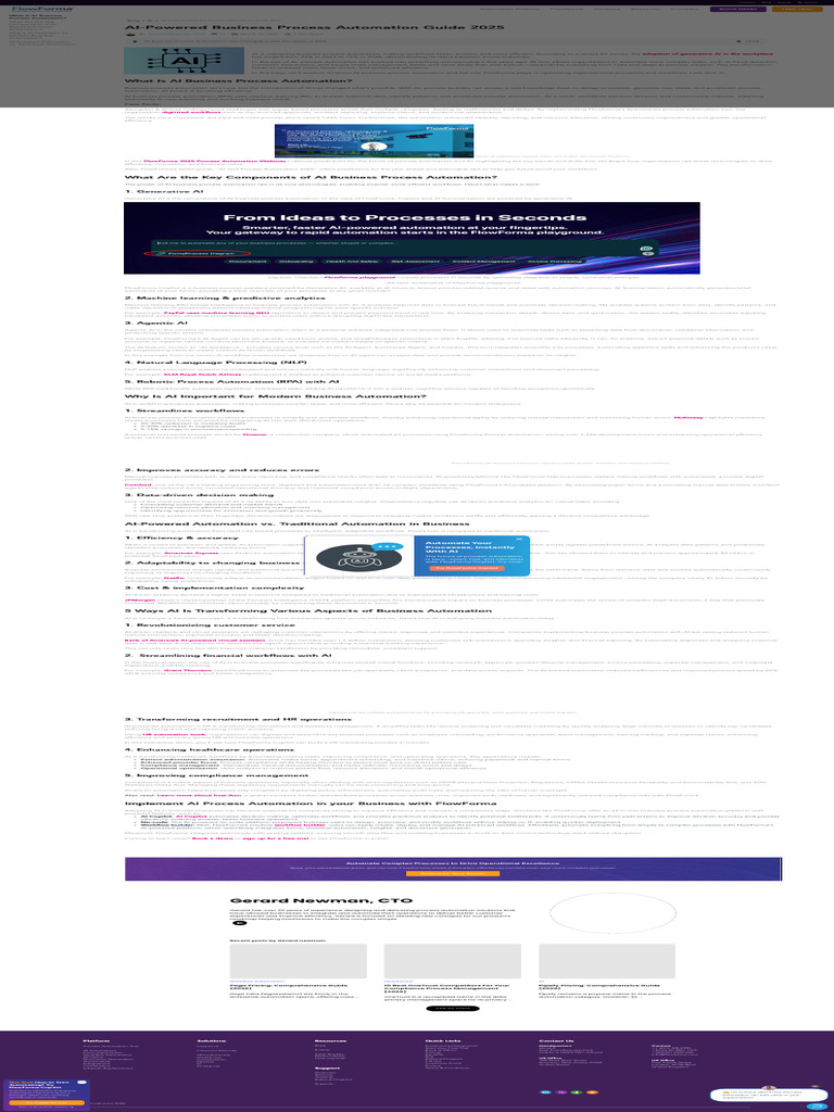 AI Business Process Automation Guide 2025 | PDF | Automation ...
