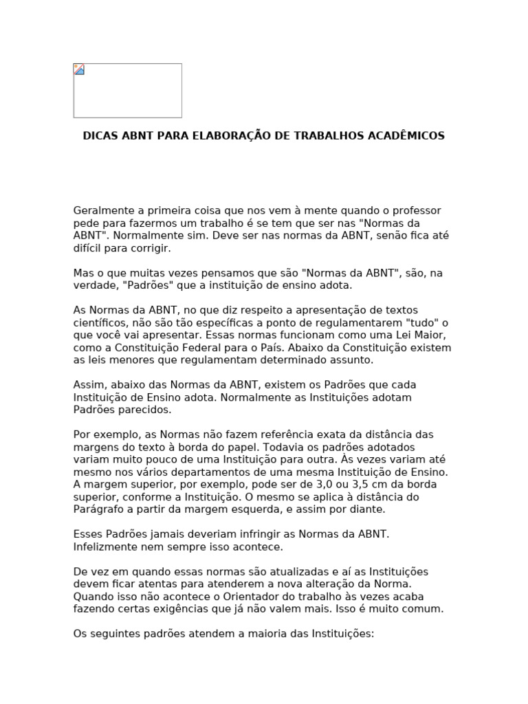 Dicas de ABNT para Trabalhos Acadêmicos | PDF | Citação | Caixa alta e ...