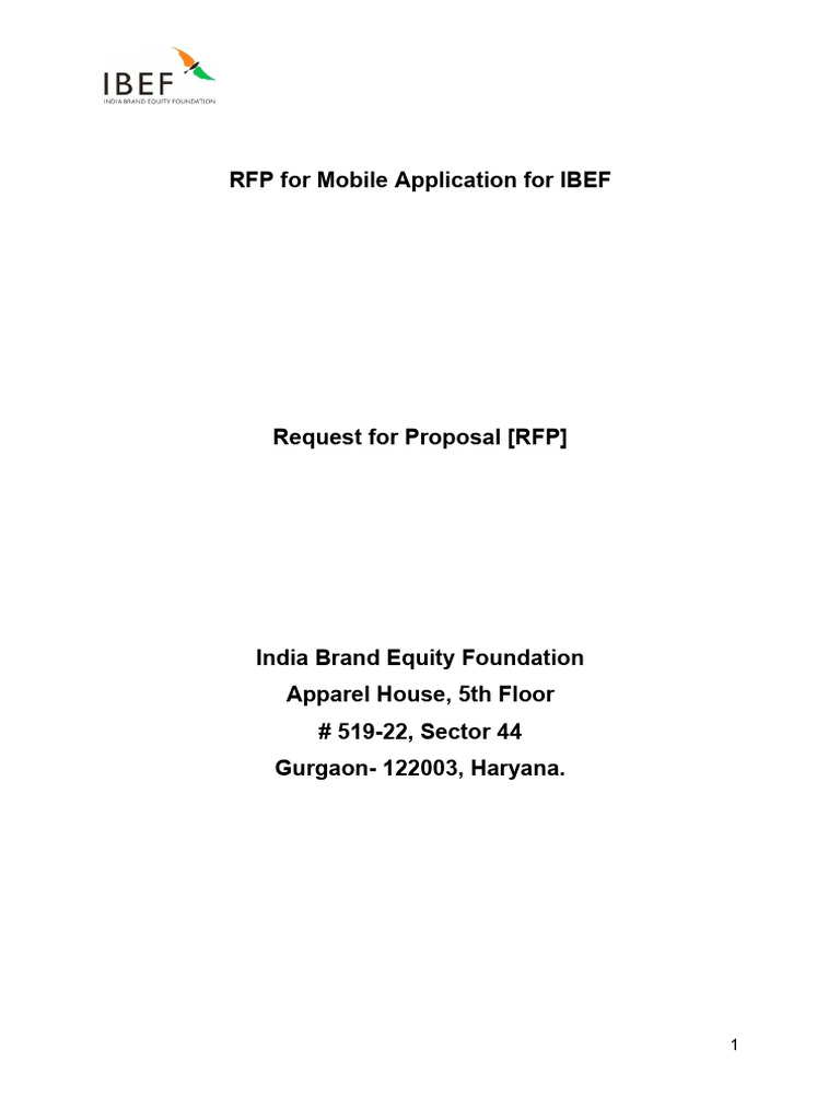 RFP For App2 | PDF | Mobile App | Information Technology