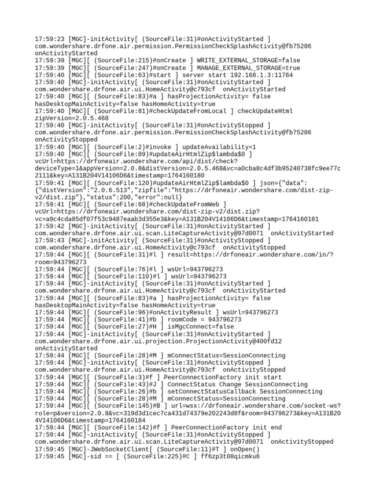 Wondershare Dr.Fone Air Activity Log | PDF | Communications Protocols ...