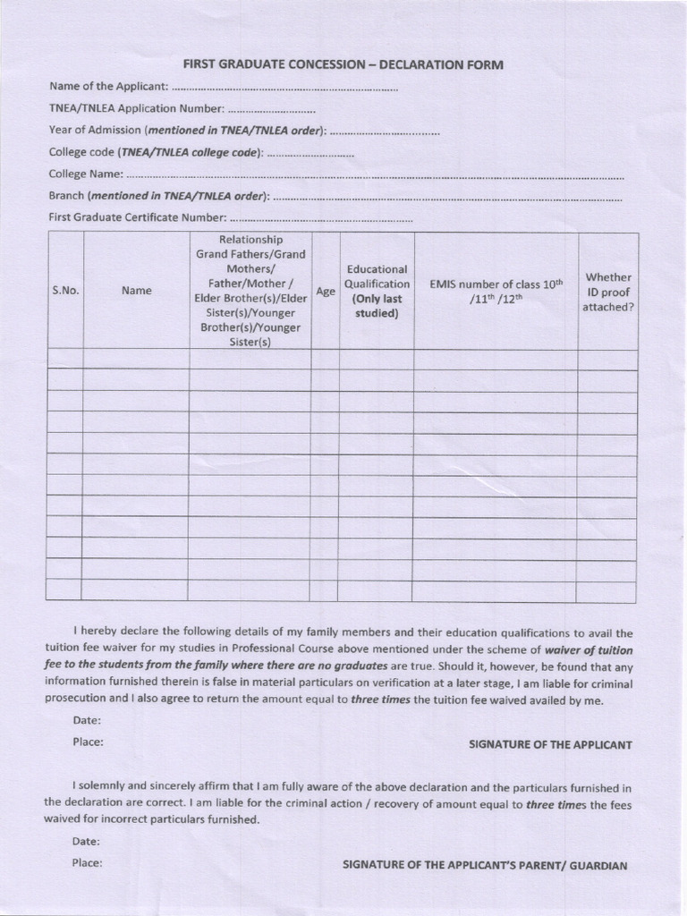 Declaration Form | PDF