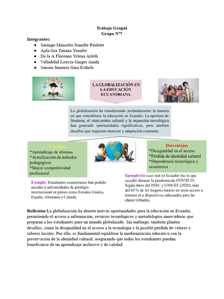 Impacto de la Globalización en Educación Ecuador | PDF