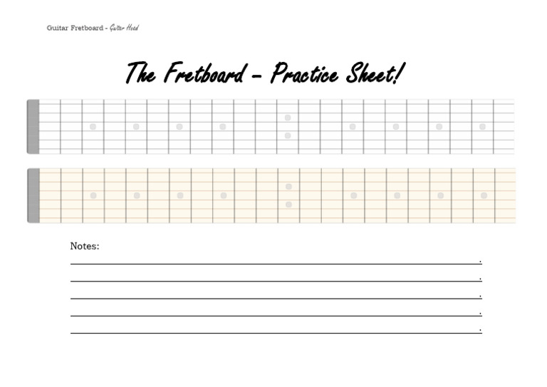 Guitar Fretboard Practice Sheet | PDF