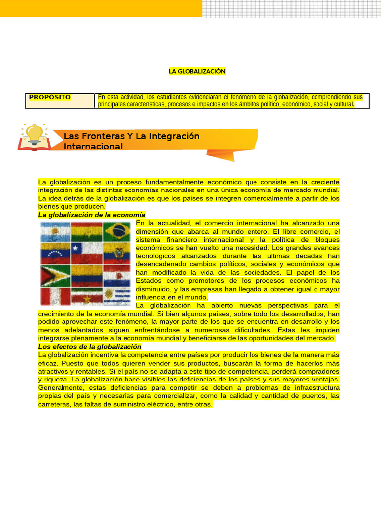 Impacto de la Globalización en Economías | PDF | Globalización ...