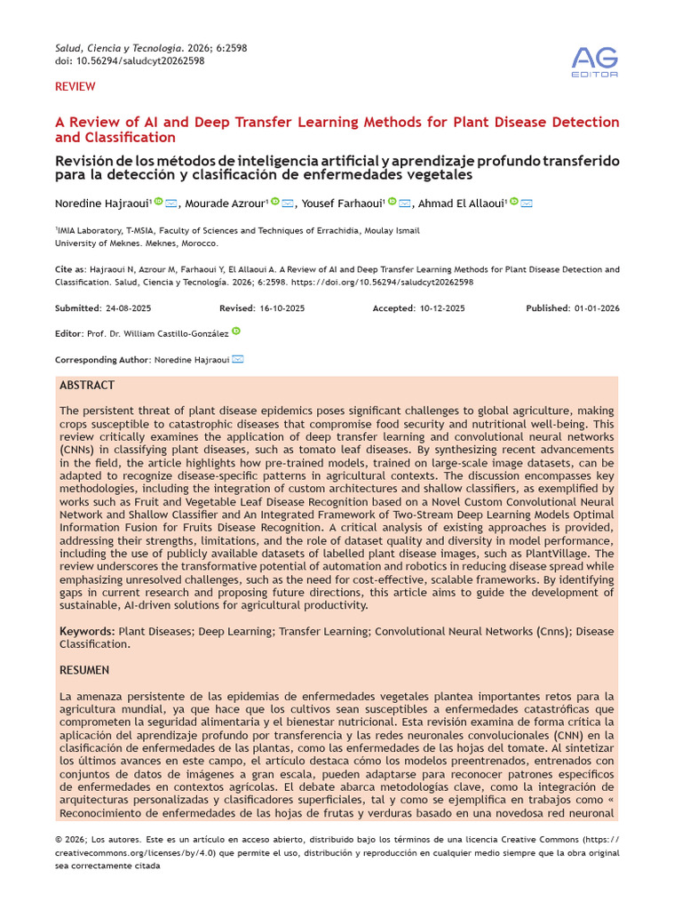 AI Methods for Plant Disease Detection | PDF | Deep Learning | Machine ...