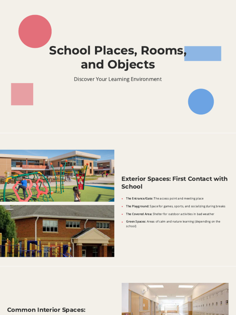 Understanding School Spaces and Objects | PDF | Classroom | Schools