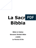 20160255 Holy Bible in Italian La Sacra Bibbia Giovanni Diodati Bible