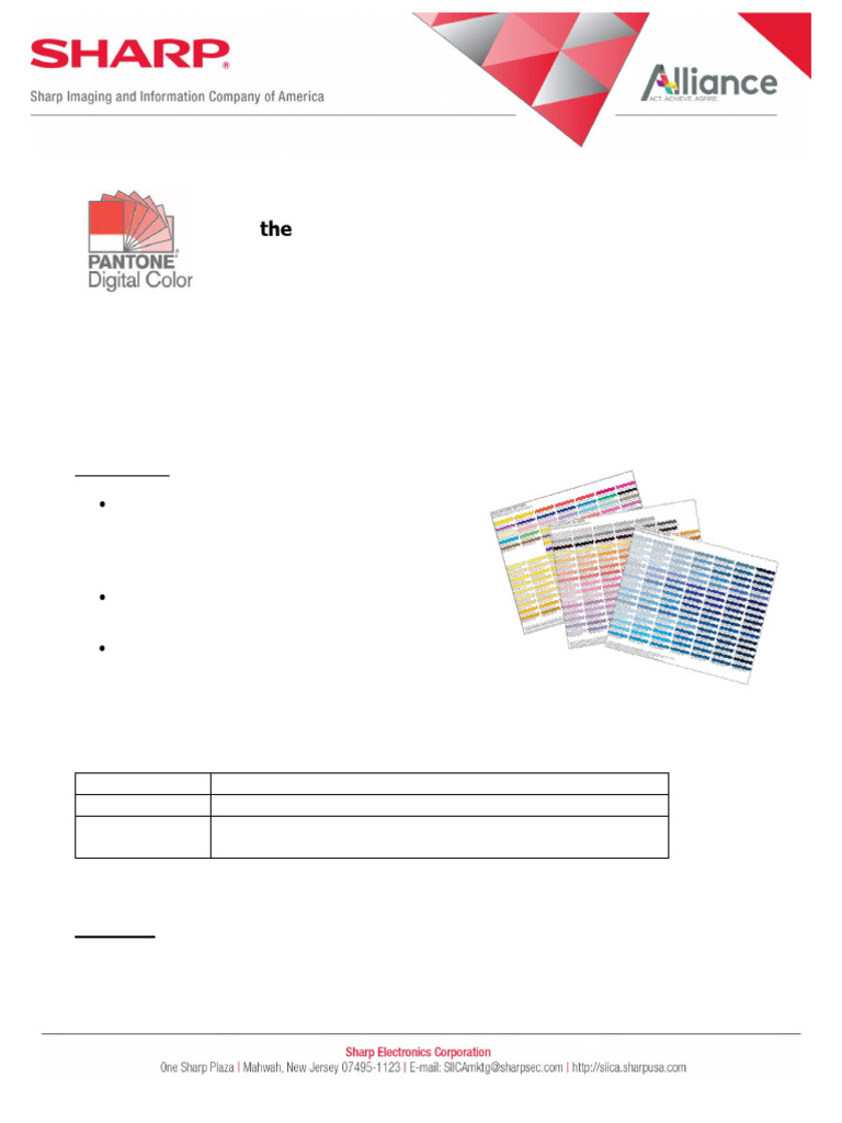 Sharp MFPs Now Support Pantone Matching | PDF | Computer Science ...