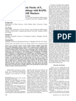 Evaluation of Genetic Purity of F1 Hybrid Seeds in Cabbage With RAPD, IsSR, SRAP & SSR Markers