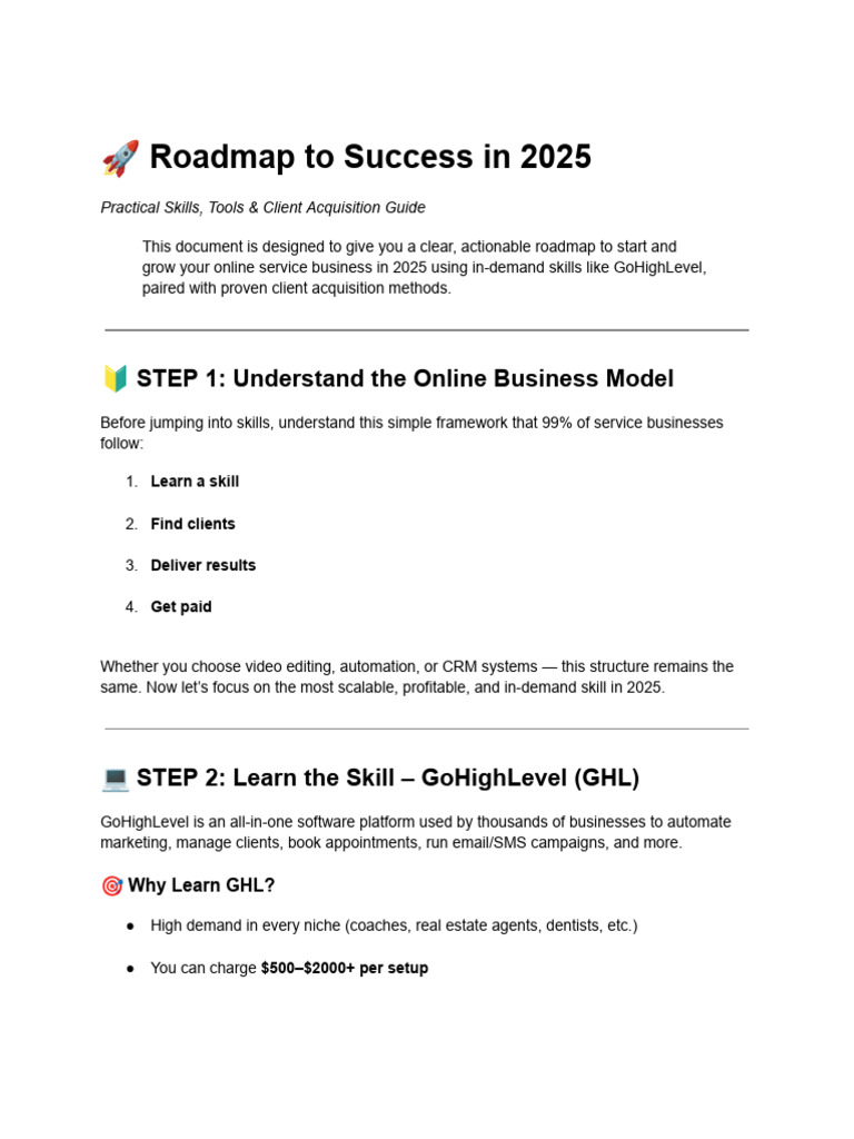 2025 Online Service Business Guide | PDF | Business | Information ...