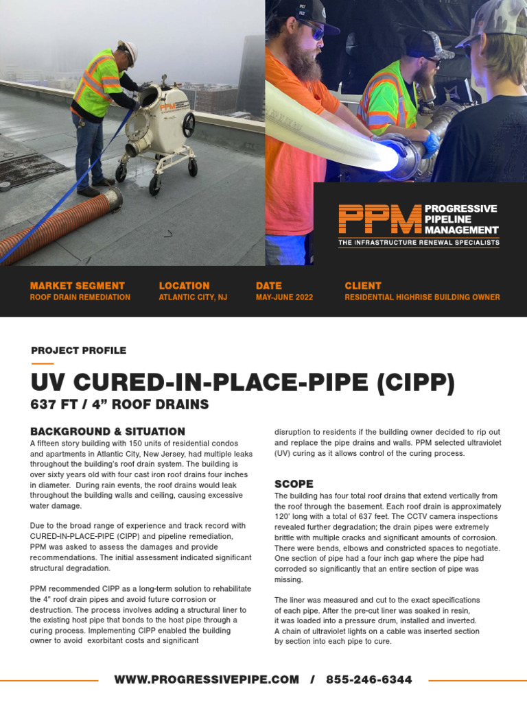 PPM ProjectProfile AC CIPP-multistory RoofdrainsAug2022 v1 | PDF ...