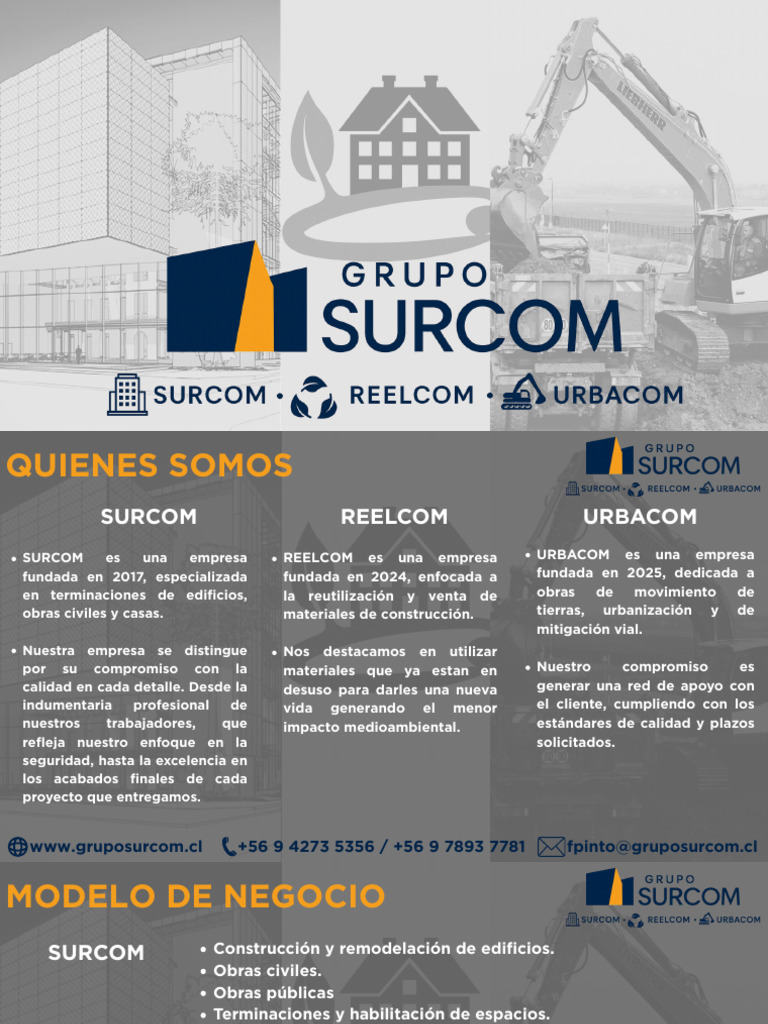 Carta Presentación Grupo Surcom | PDF