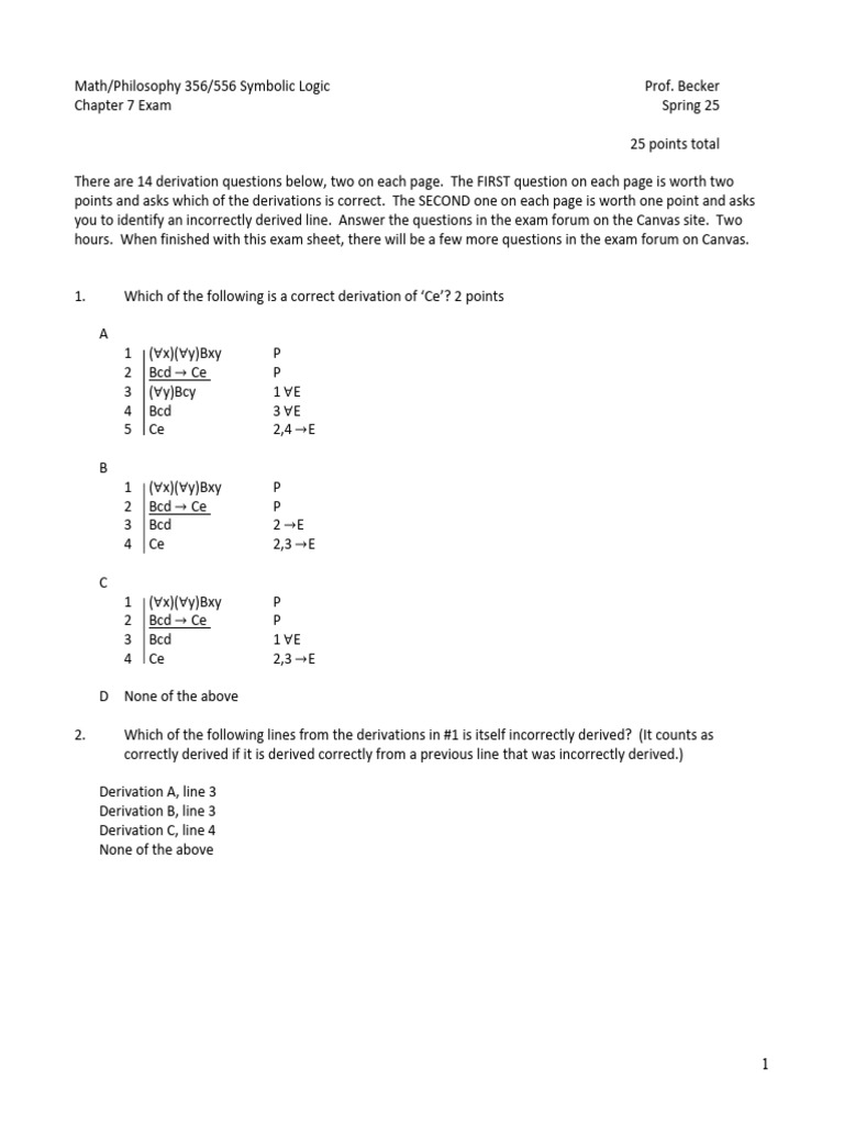 C7_Exam_S25 | PDF | Chess Openings | Chess Theory