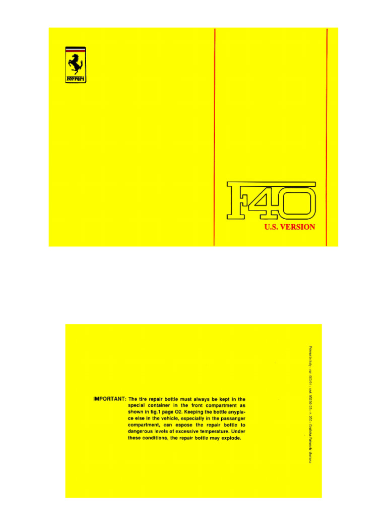 F40 Manual | PDF