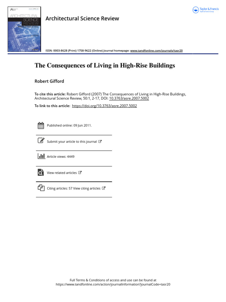 Effects of High-Rise Living on Residents | PDF | Science | Neurosis