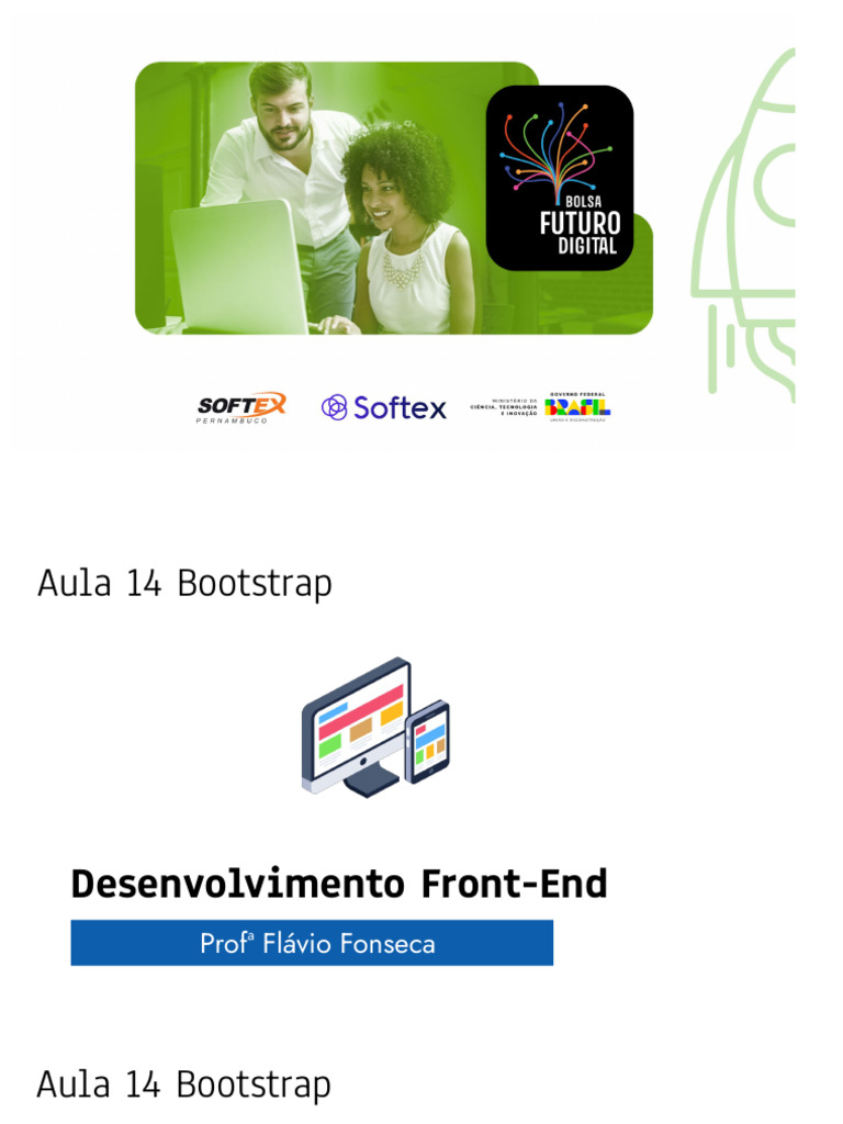 FE Aula14 Bootstrap.pptx | PDF | J Query | Bootstrap (estrutura de ...