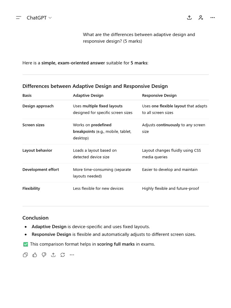 Adaptive vs. Responsive Design Explained | PDF