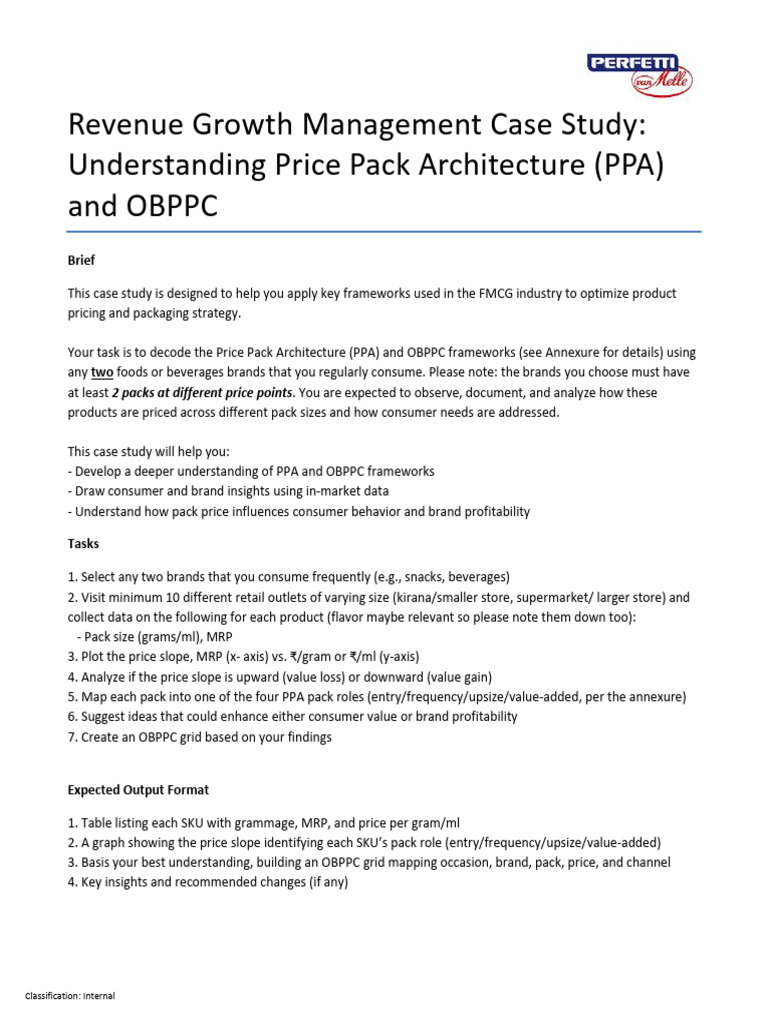FMCG Pricing Strategy Case Study | PDF