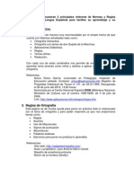 3 principales referente de Normas y Reglas Ortográficas de la Lengua Española para facilitar su aprendizaje y su aplicación