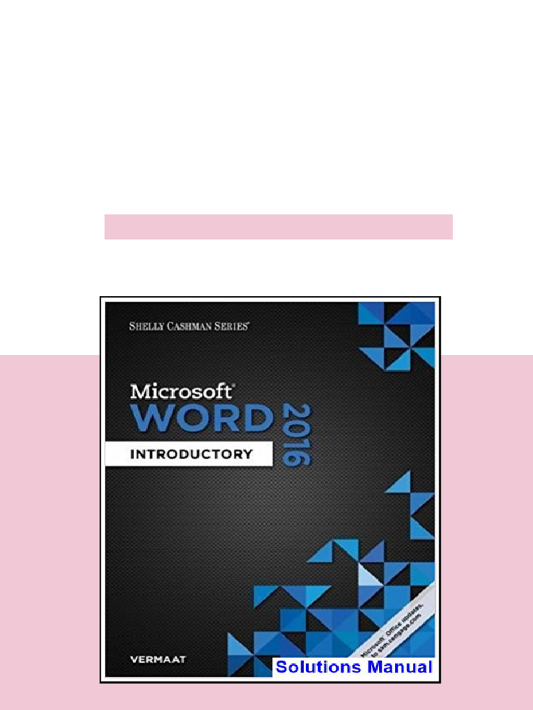 Shelly Cashman Series Microsoft Office 365 and Word 2016 Introductory ...