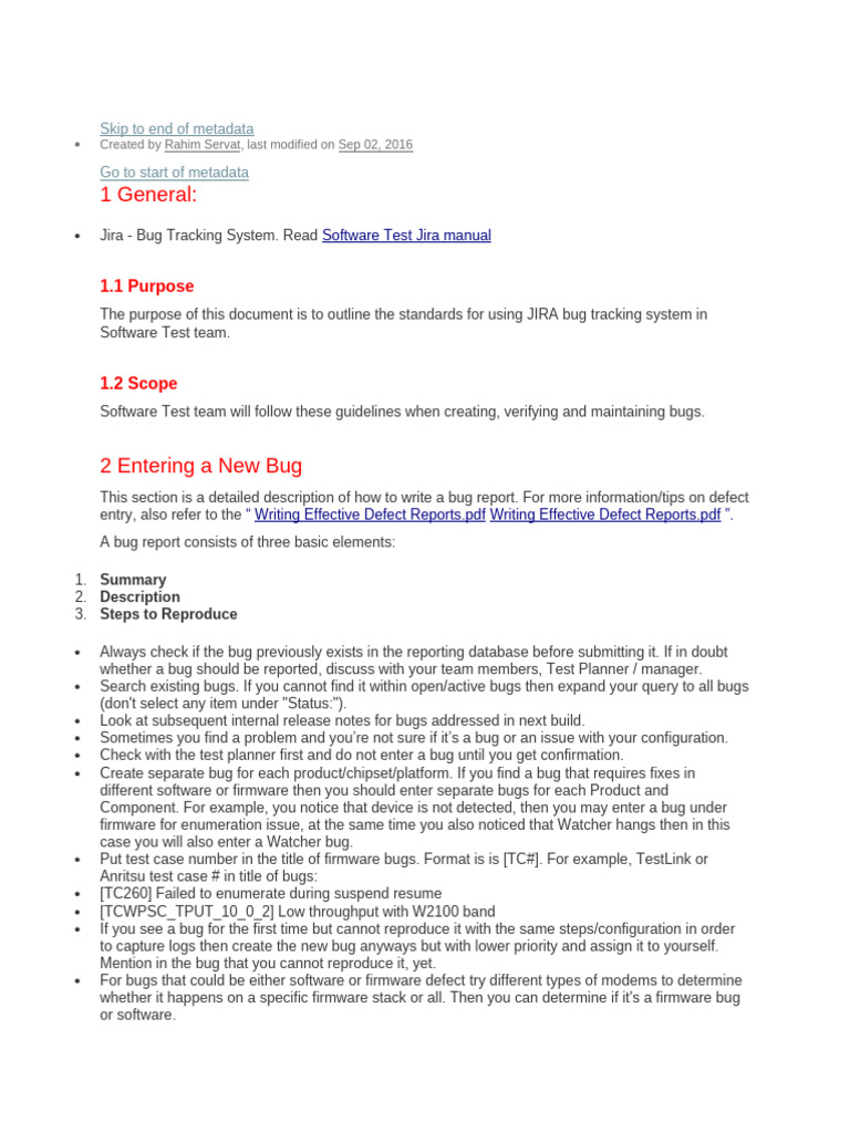 Bug Reporting Guidline | PDF | Software Bug | Software Testing