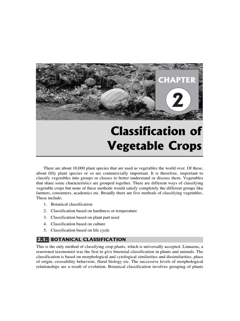 Vegetable Crop Classification Methods | PDF | Taxonomy (Biology ...