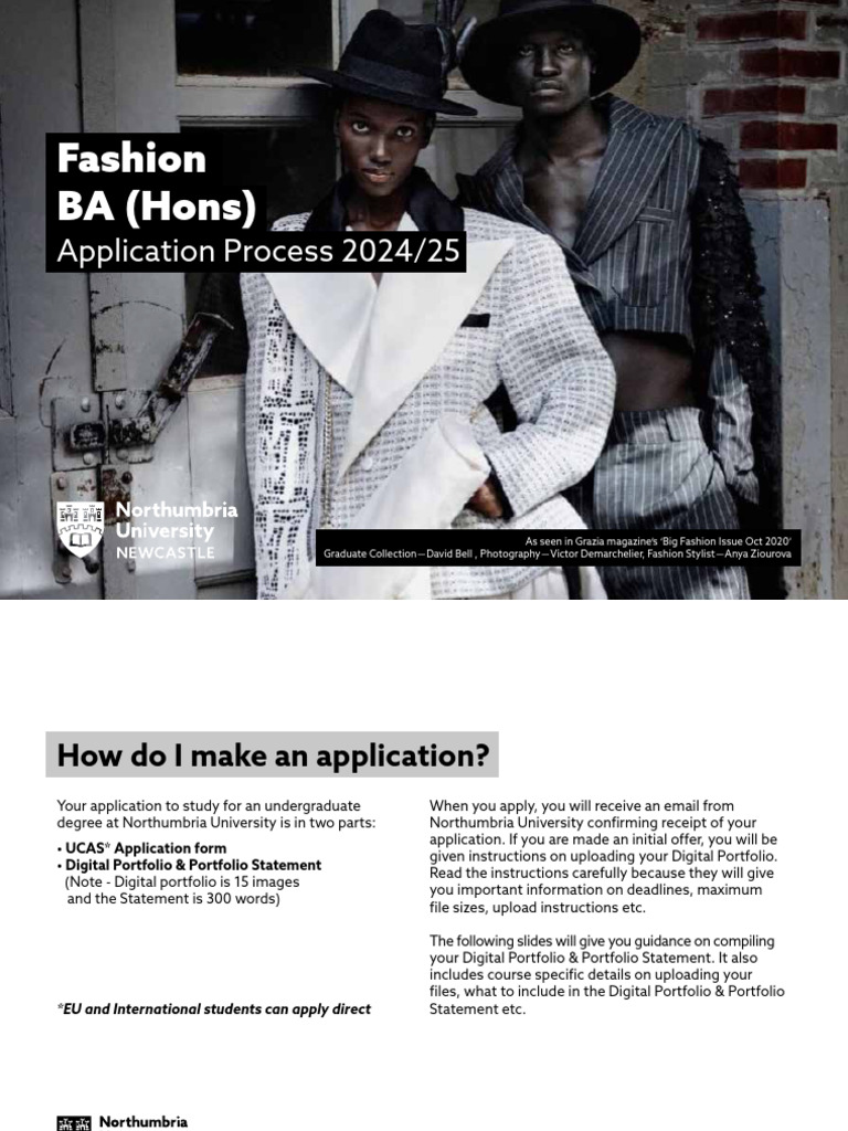 BA Fashion Application Guide 2024/25 | PDF
