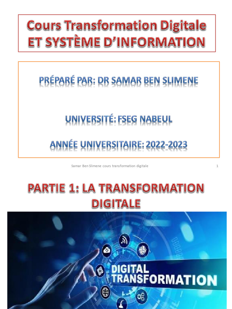 Comprendre la transformation digitale | PDF | Internet des objets ...