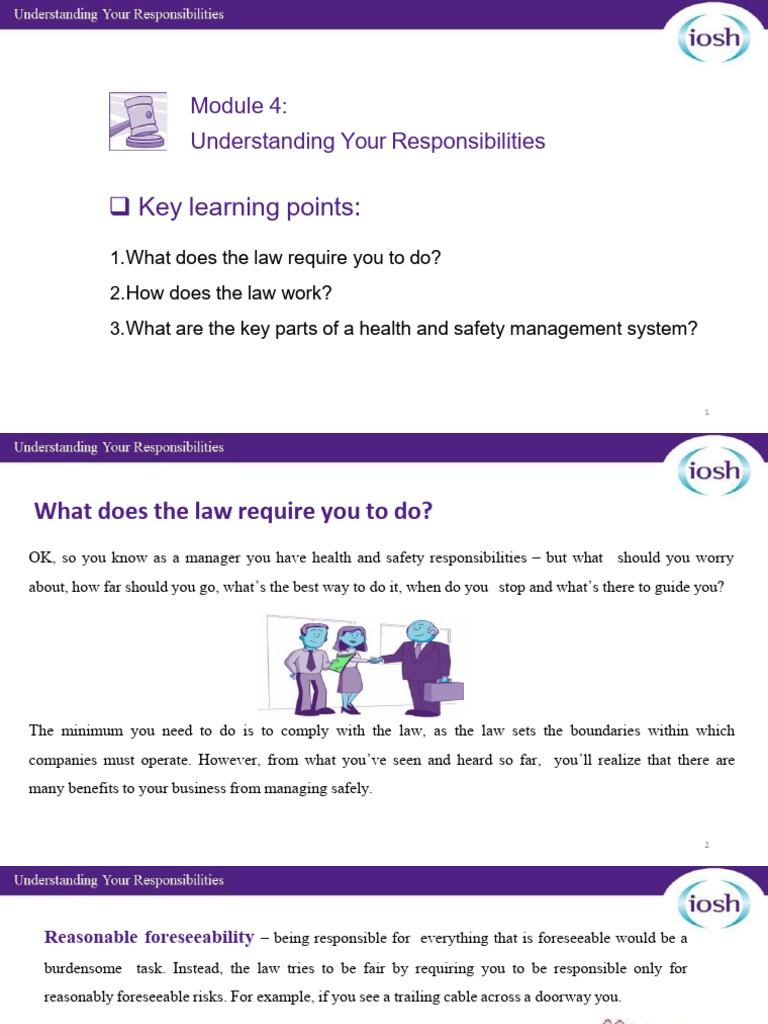 IOSH Module 4 | PDF | Occupational Safety And Health | Safety