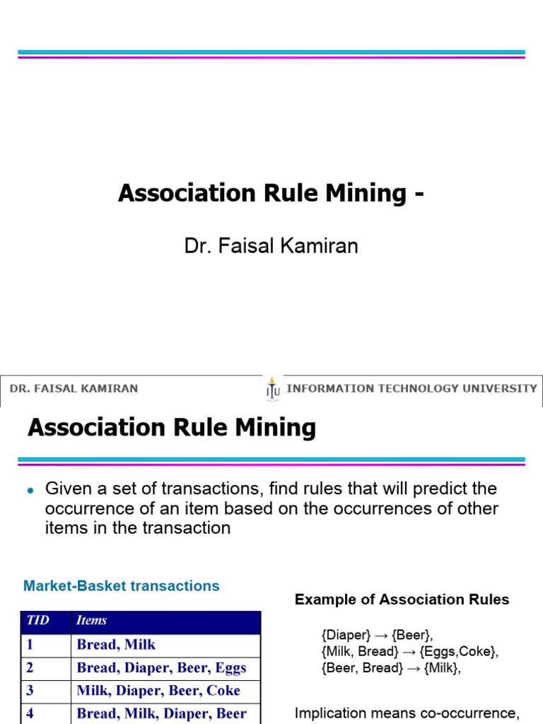 Association Rule Mining Overview | PDF